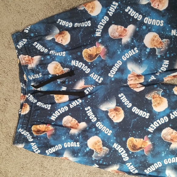 THE GOLDEN GIRLS LOUNGE PANTS SLEEP BIOWORLD ABC STUDIOS MENS SIZE L COMFY FUN - Picture 2 of 5